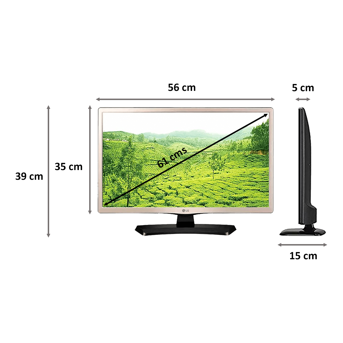 Buy LG 60 96cm 24 Inch HD Ready LED TV 24LJ470A Gold Online Croma   210659 1 Atck7x 